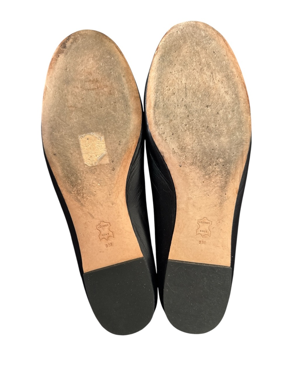 Tory Burch Tory Charm Ballet Flats Black Goat Leather Size 8 - Picture 3 of 6